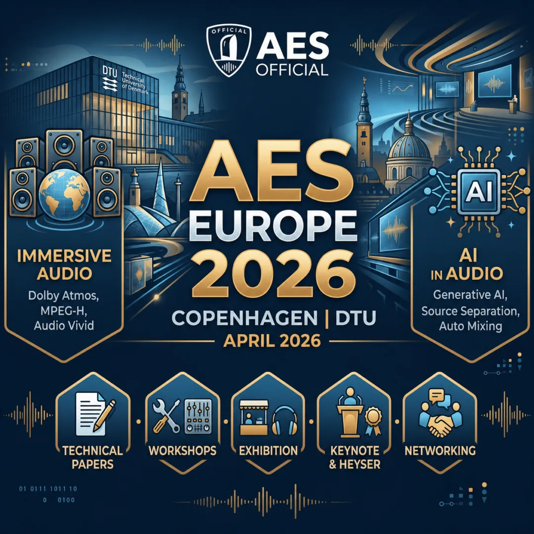 AES Europe 2026 – 코펜하겐 DTU 개최, 이머시브·AI 오디오가 중심이 되다
