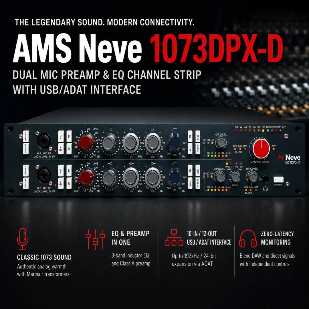 Neve 1073DPX-D : 전설의 1073 프리앰프, 오디오 인터페이스로 재탄생