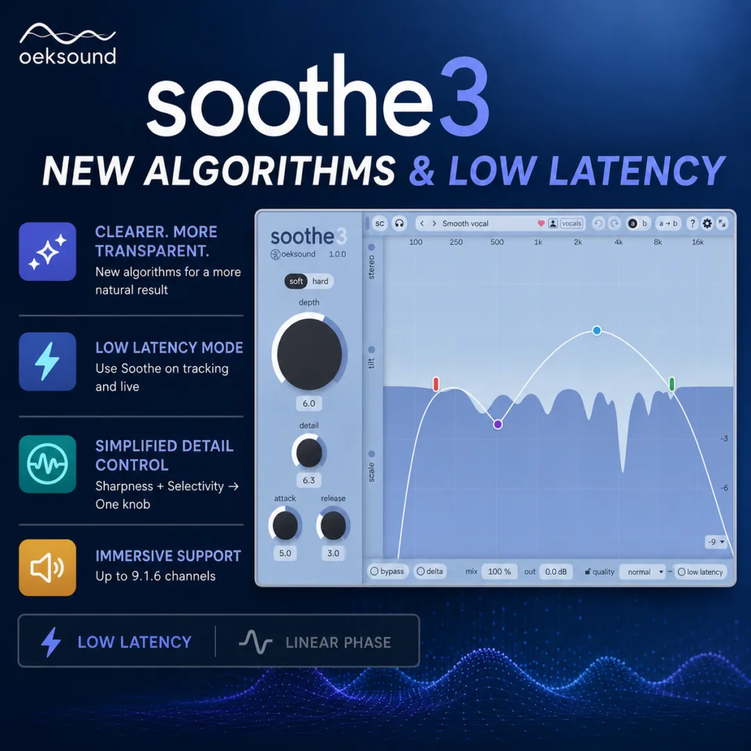 Oeksound Soothe 3 출시! – 새로운 알고리즘으로 재탄생