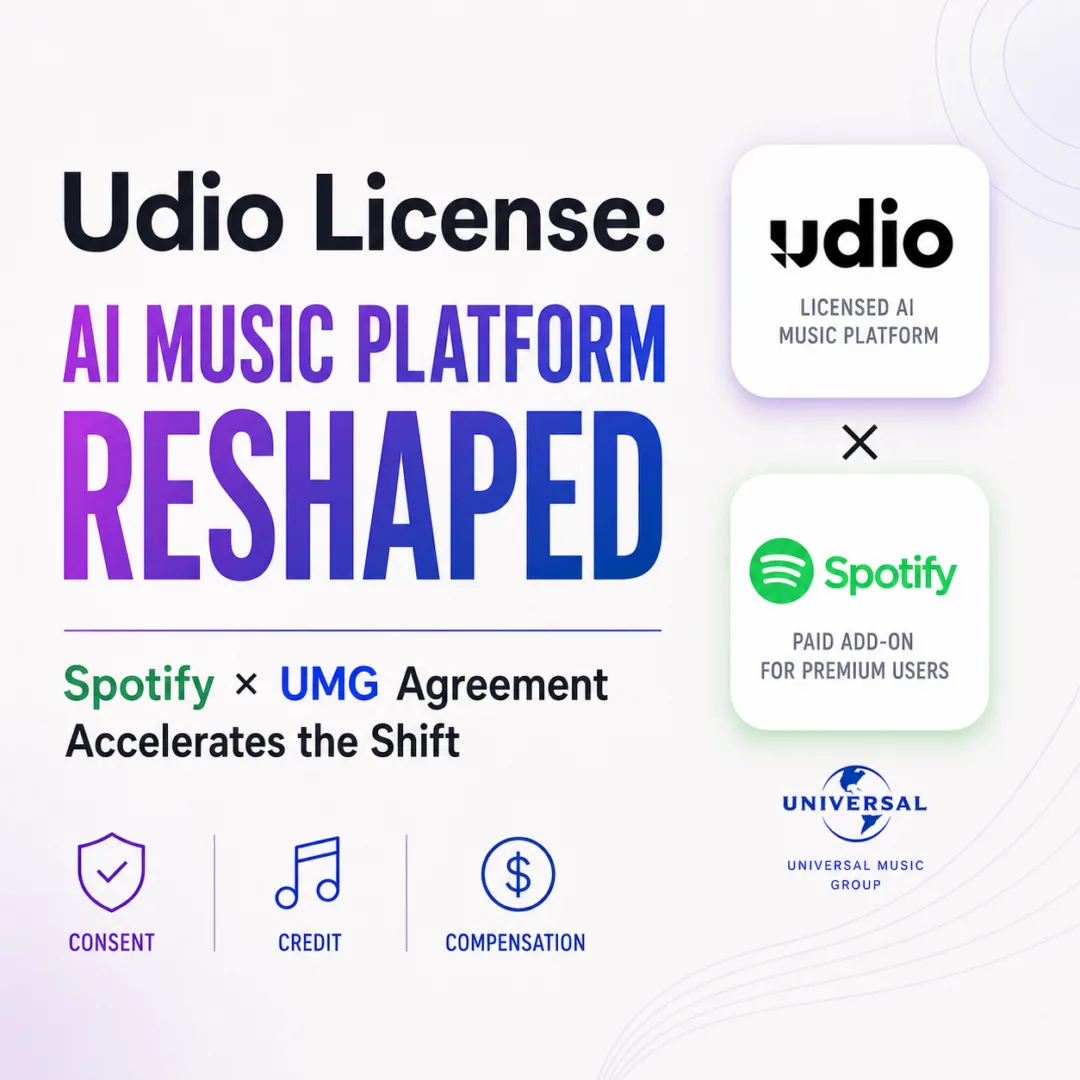 Udio 라이선스 AI 플랫폼 재편! – Spotify와 UMG가 손을 잡았다