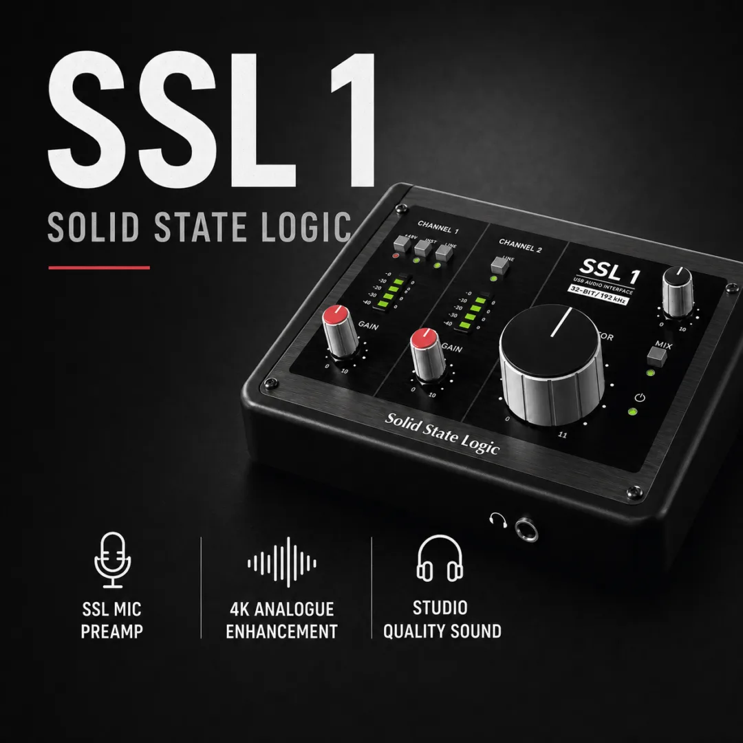SSL 1 — Solid State Logic의 새로운 입문용 오디오 인터페이스!